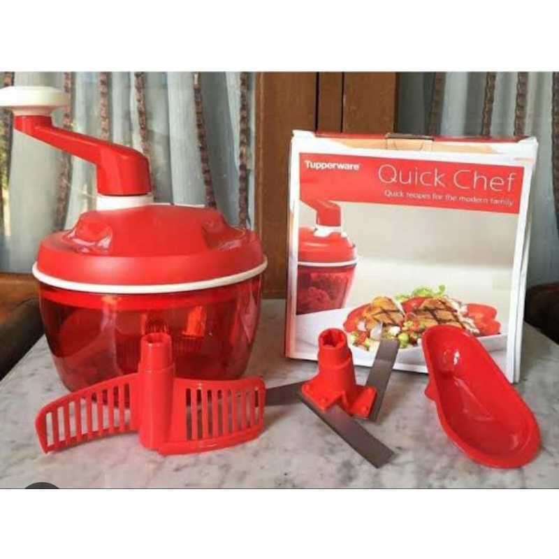 Tupperware Quick chef / Alat penggiling sayur dan buah tanpa listrik / Alat masak pemotong Kilat (Fr