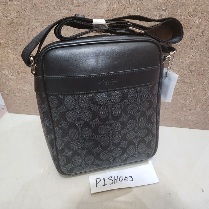 tas selempang pria coach men flight crossbody cowok sling bag