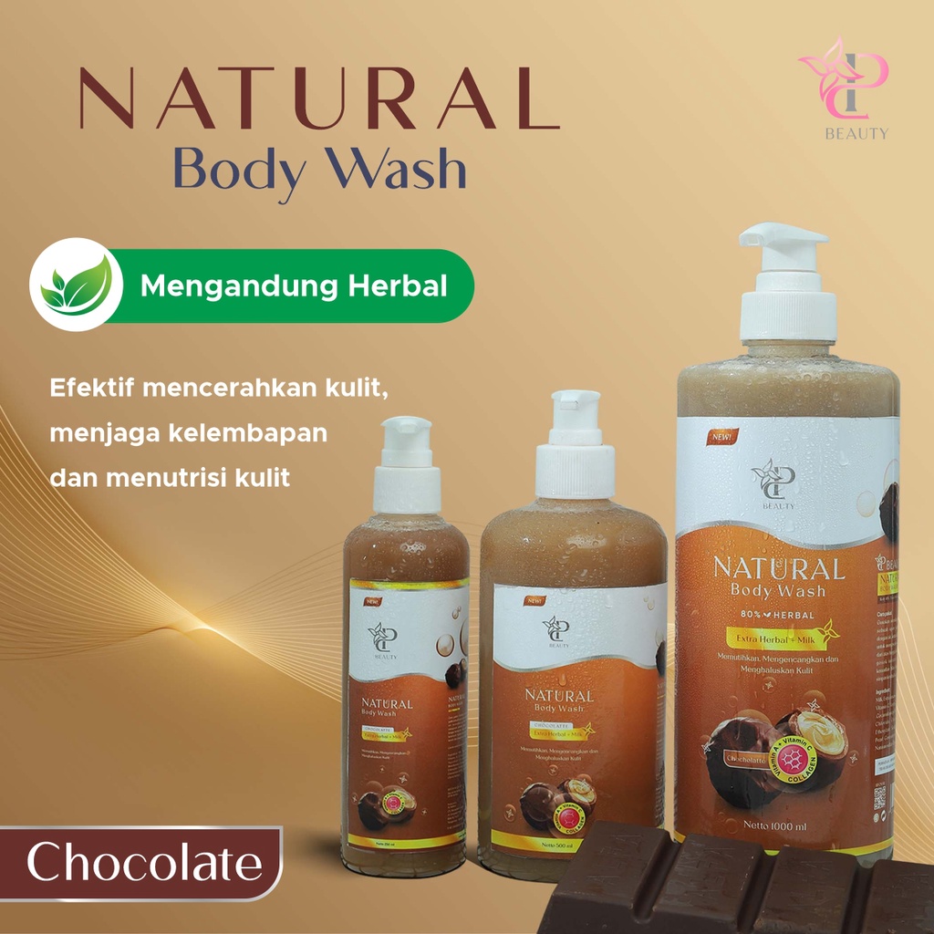 Sp Beauty Body Wash sabun cair herbal 250ml Extra coklat vitamin C. A &amp; Collagen. - Sabun mandi cair pemutih badan sabun cair pemutih .sabun cair herbal coklat250ml