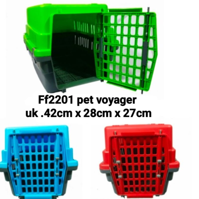 KANDANG KUCING / PET CARGO / PET CARRIER / KANDANG KELINCI / KANDANG MUSANG /ADA TRAY PINTU BESI COD PET CARGO KANDANG HEWAN DI MOBIL MOTOR  KANDANG TRAVEL FF2201