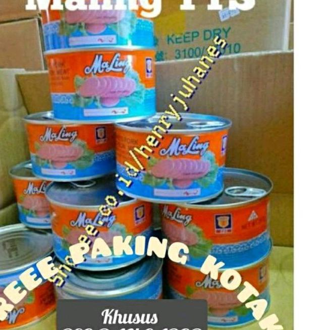 

id7d7Cr Suplier1 397 MALING TTS CANNED HAM PORK LUNCHEON MEAT / maling babi / daging babi kaleng ukuran kaleng besar