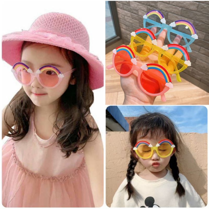 [rumahbayipdg] Kacamata fashion anak new trend pelangi High Quality || Kacamata import