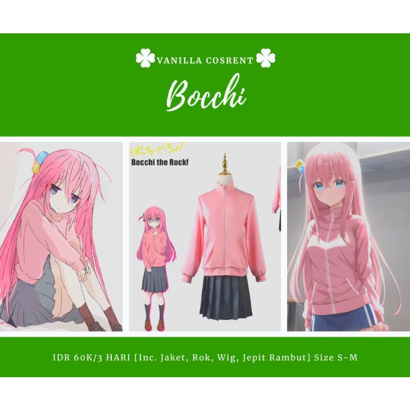 [RENTAL] KOSTUM COSPLAY HITORI GOTOH (BOCCHI) ANIME BOCCHI THE ROCK