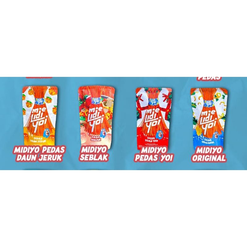 

Cemilan mi lidi Yoi berbagai varian rasa