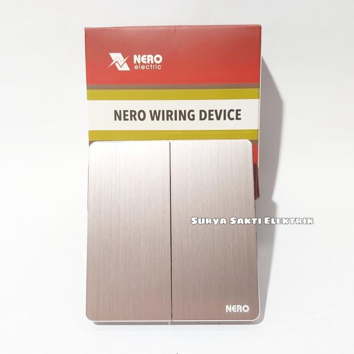 Saklar Double Seri Nero Titanium Gold