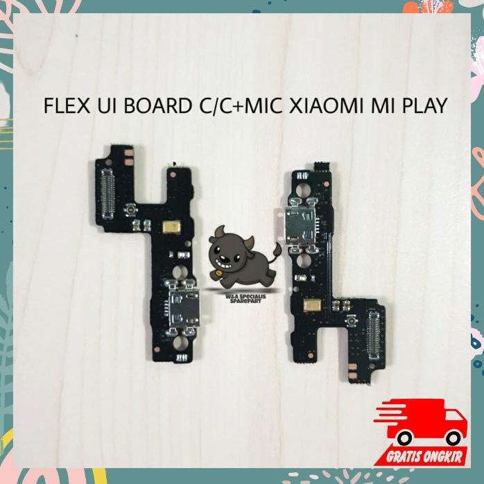 Flexsibel Ui Board Papan Konektor Charge Cas+Mic Xiaomi Mi Play