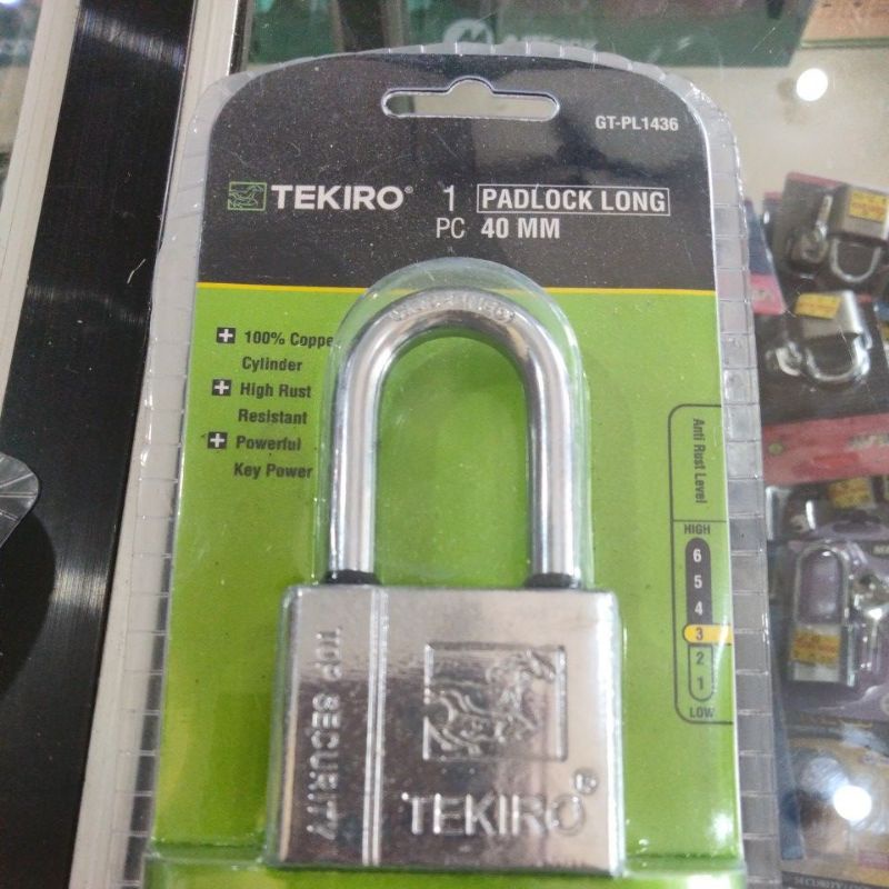 kunci gembok 40mm panjang tekiro/kunci pagar 40mm panjang tekiro ( anak kunci 4pc)