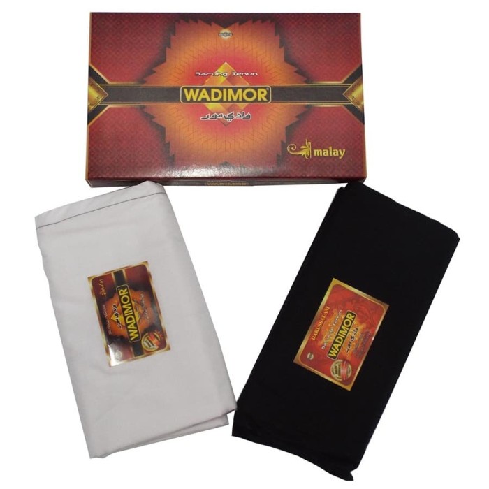 Kain Sarung Tenun Wadimor Hitam Putih - Sarung Wadimor - Putih