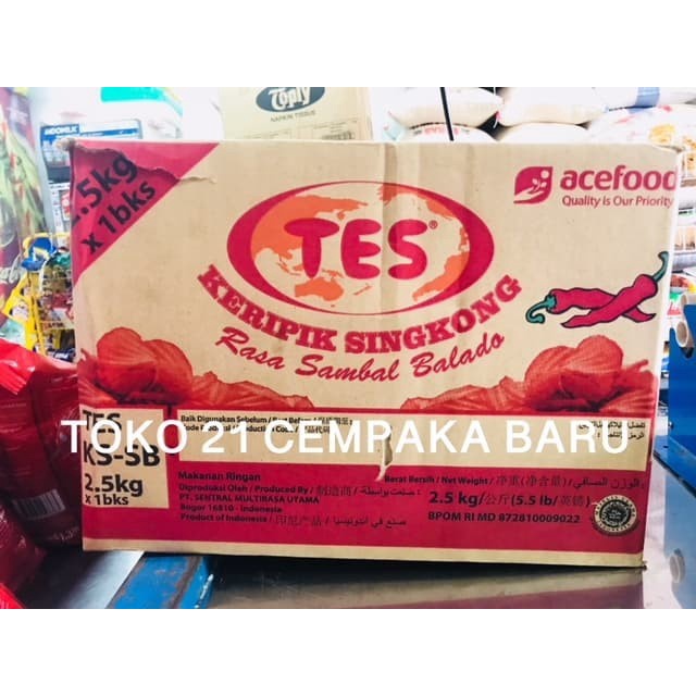 

Terlaris Tes Keripik Singkong Rasa Sambal Balado 1 Karton Kripik Murah Promo