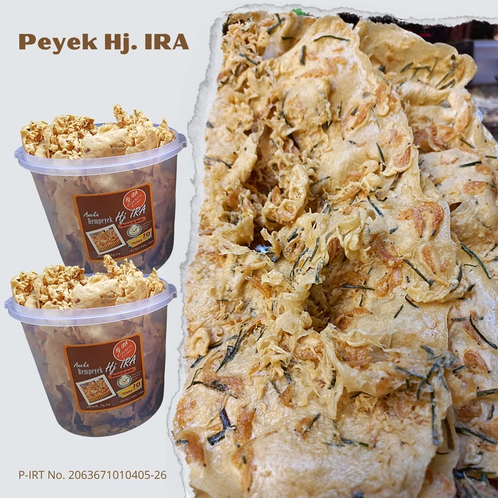 

Terlaris Peyek / Rempeyek Hj. Ira - Udang Rebon - Toples 5 Liter
