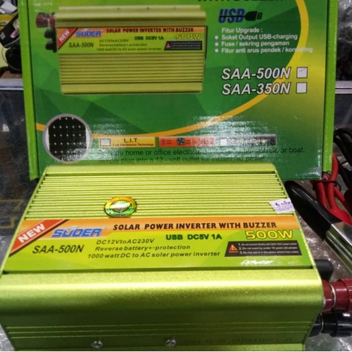 Terlaris Solar Power Inverter Suoer Saa-500N / 500 W / 500Watt / 500 Watt Ori