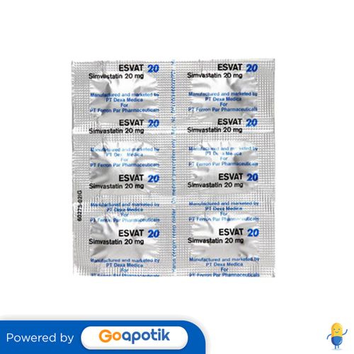 ESVAT 20 MG STRIP 6 TABLET