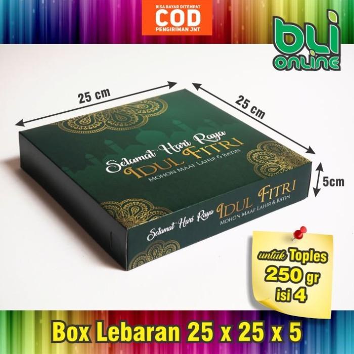 

[Dijual] Box Lebaran / Dus Idul Fitri / Kardus Kue Kering 25X25X5 Isi 046