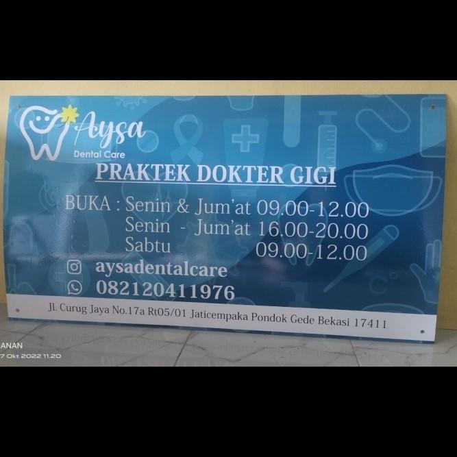 

Terlaris Acrylic 200X100 Papan Nama Dokter Bidan Plang Praktek Sign Label