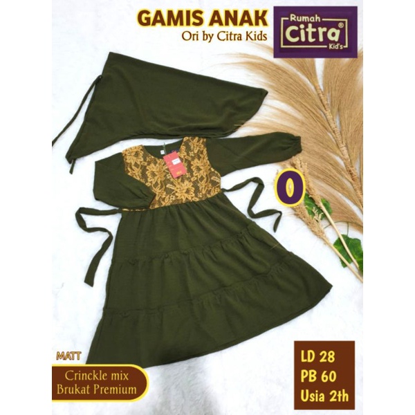 gamis anak original citra kids usia 2 -3thn