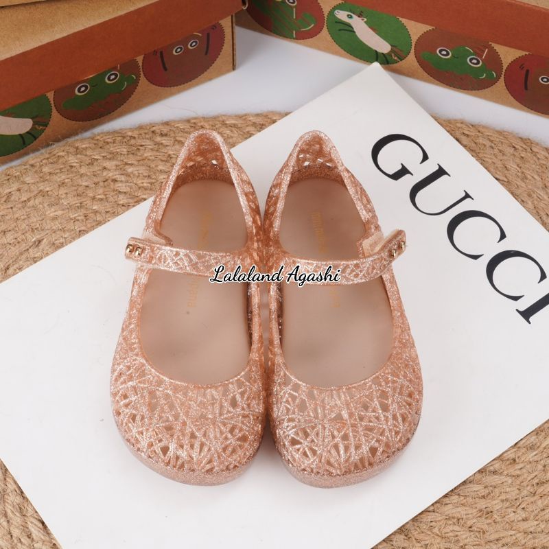 sepatu mini melissa Campana gold/silver/rosegold