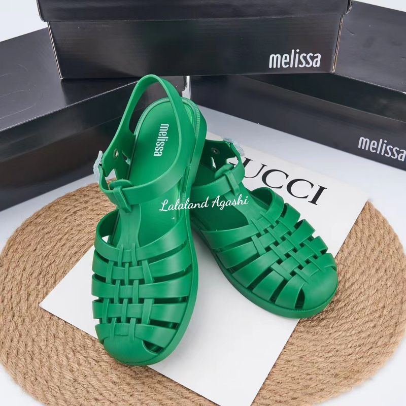 Sepqtu sandal melissa possesion green blue matte