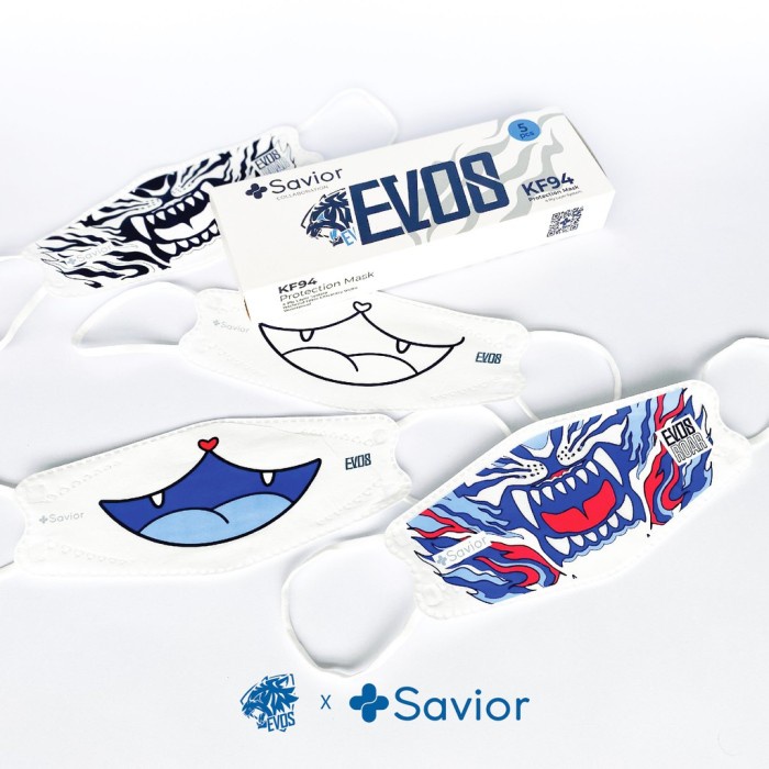 Terlaris Masker Medis - Collaboration Series Evos X Savior - Kf94 Medical Mask