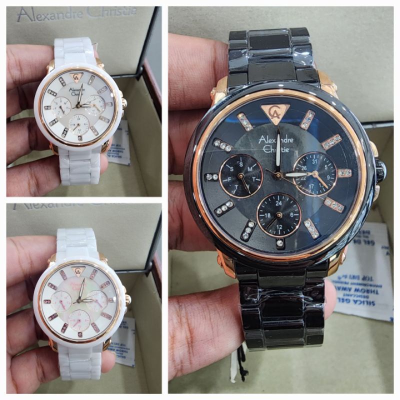 jam tangan wanita alexandre christie ac2375 ladies ceramic 2375 original garansi resmi