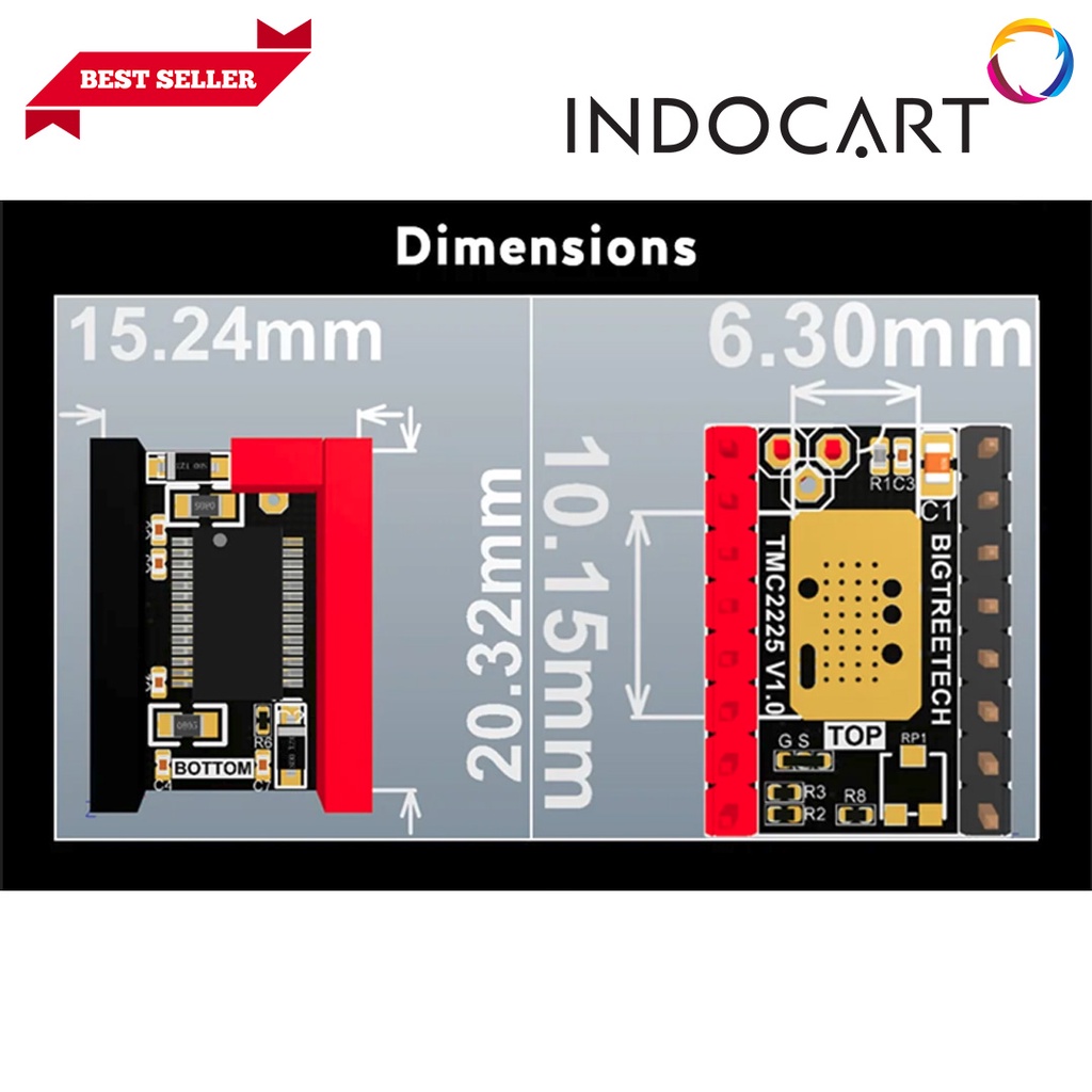 INDOCART Driver-Stepper Motor 3D Printer Bigtreetech TMC2225 V1.0