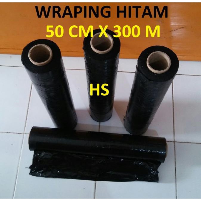 

JUAL PLASTIK WRAPING HITAM / Stretch Film 50 CM X 300M GROSIR MURAH