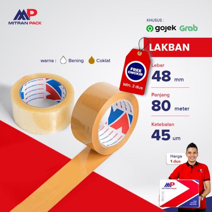 

PROMO BEST SELLER! Lakban Bening / Coklat 90 yard FULL Mitran Pack