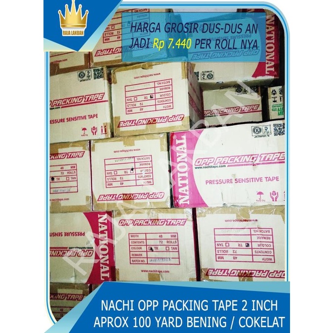 

BRG BARU Lakban NACHI OPP Nasional Tape 2" Online Packaging Tape (PER DUS)