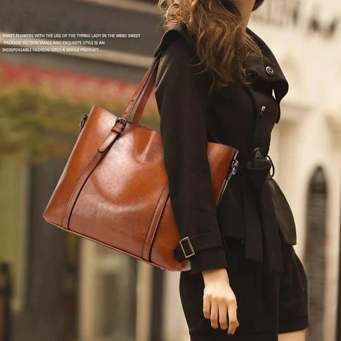 Tas besar import tas kerja wanita tas bahu F21699