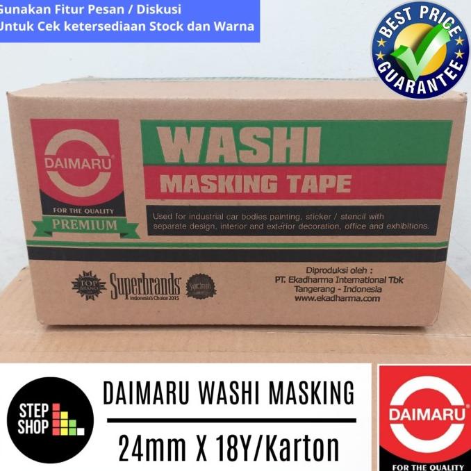 

HOT SALE DAIMARU WASHI MASKING - LAKBAN KERTAS HIJAU - 24mm X 18Y KARTONAN