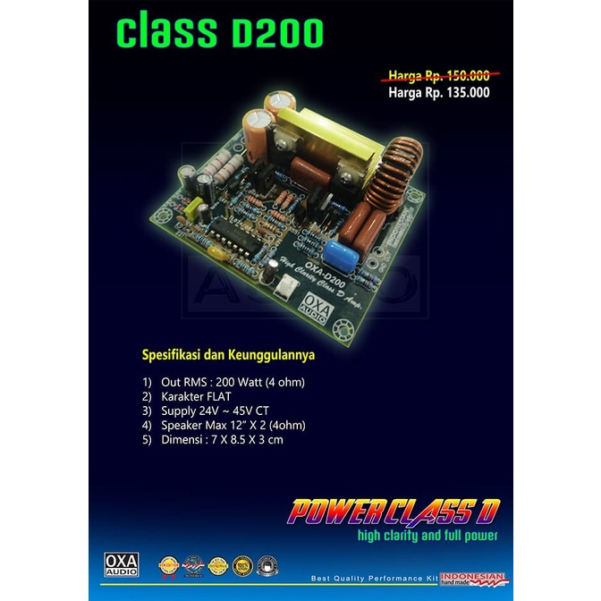 FREE ONGKIR POWER CLASS D200 MONO FREE ONGKIR