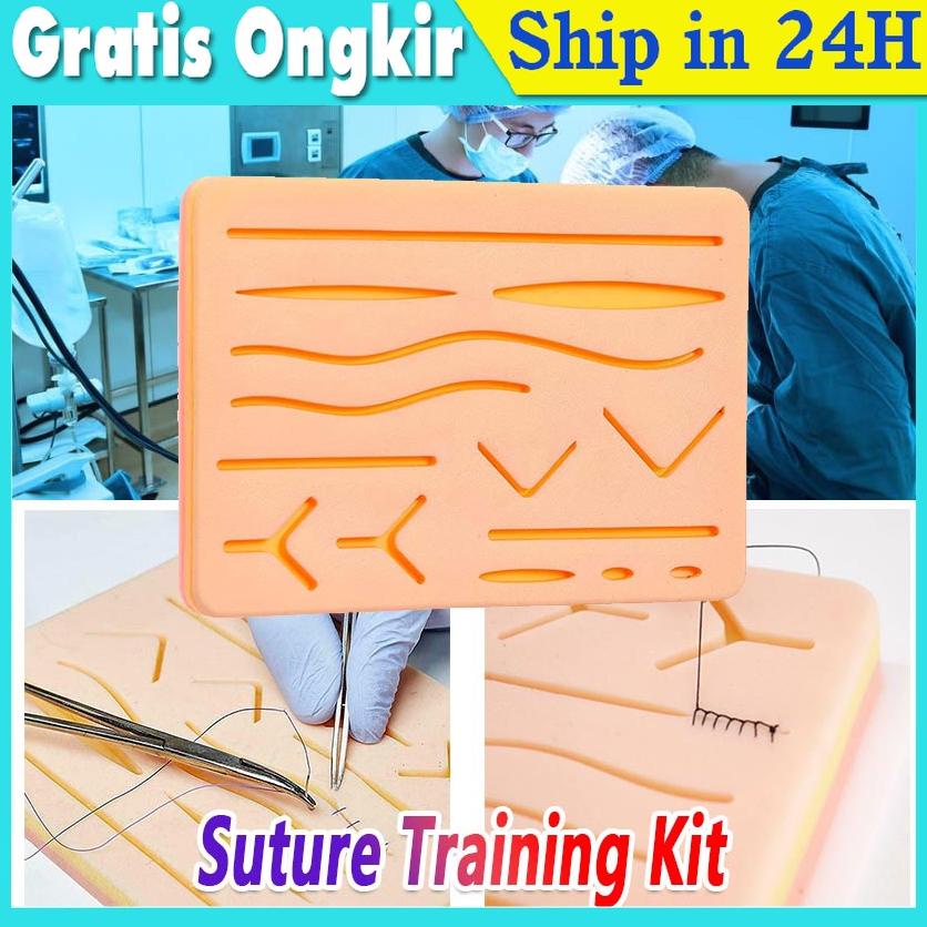 Berkualitas Suture Pads Silicon Hecting Alat Latih Jahit Luka Medis Hecting Suture 