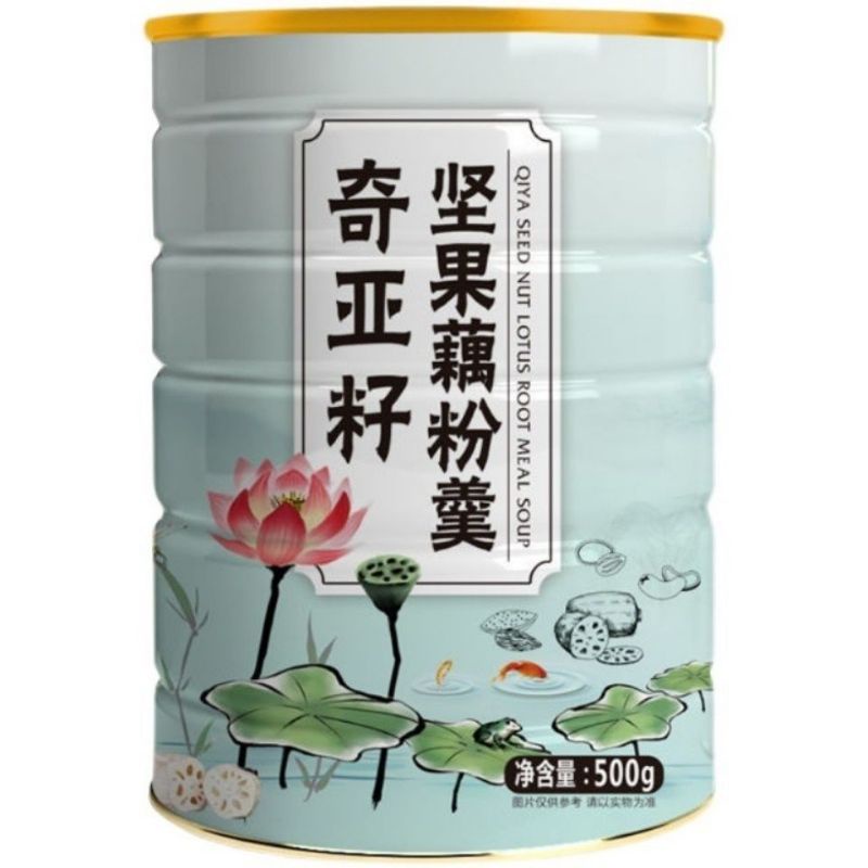 

Ou Fen Lotus Akar Teratai / Qiya Seed Nut Lotus Root Meal Soup/ Ou Fen Lotus Root Powder 500Gram /