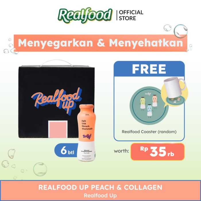 

Realfood Up Beauty Minuman Sarang Burung Walet Peach + Kolagen 6 pcs