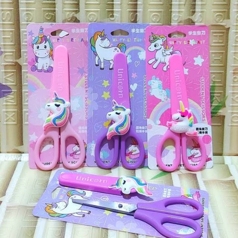 

GUNTING KERTAS LUCU MOTIF UNICORN - GUNTING ANAK WARNA WARNI - STUDENT SCISSORS