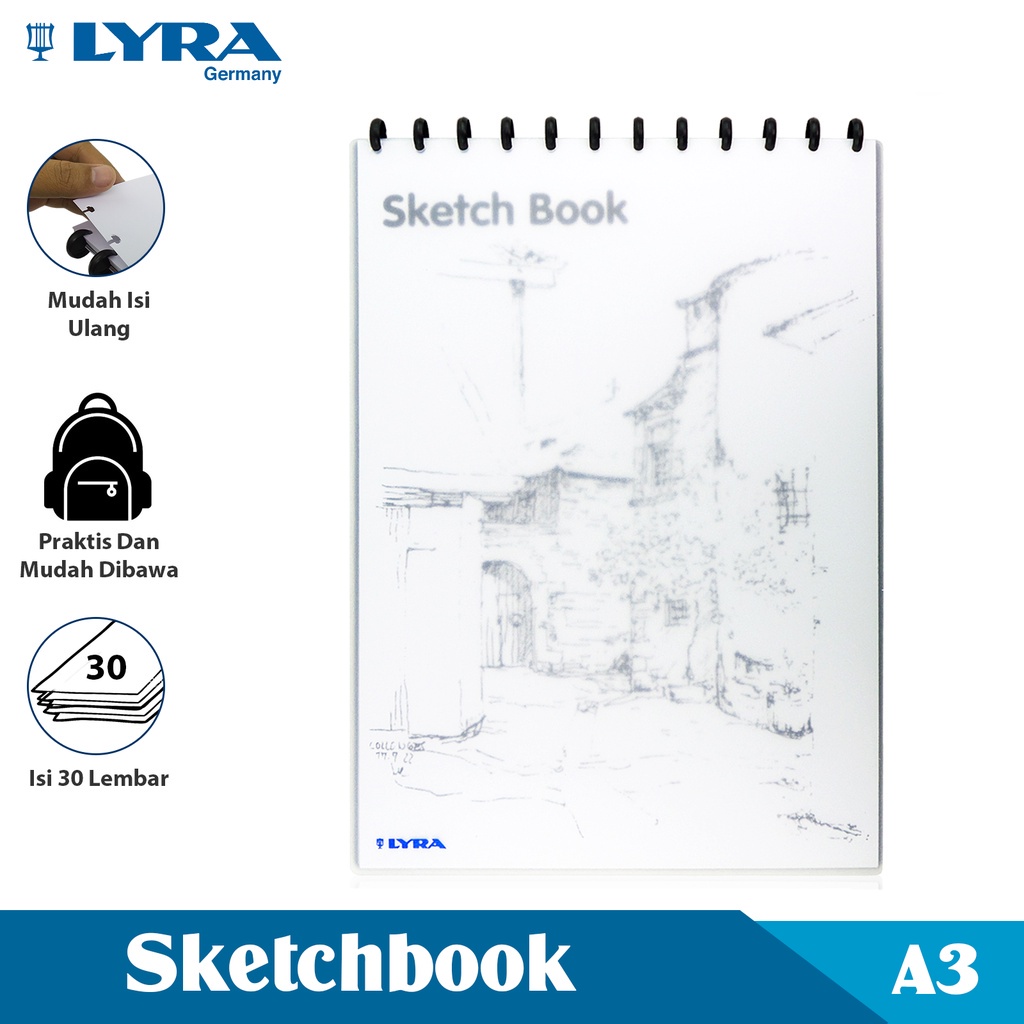 

Lyra Buku Sketsa Ukuran A3 30 Lembar Sketch Book Binder Buku Bergambar Lyr-9210290