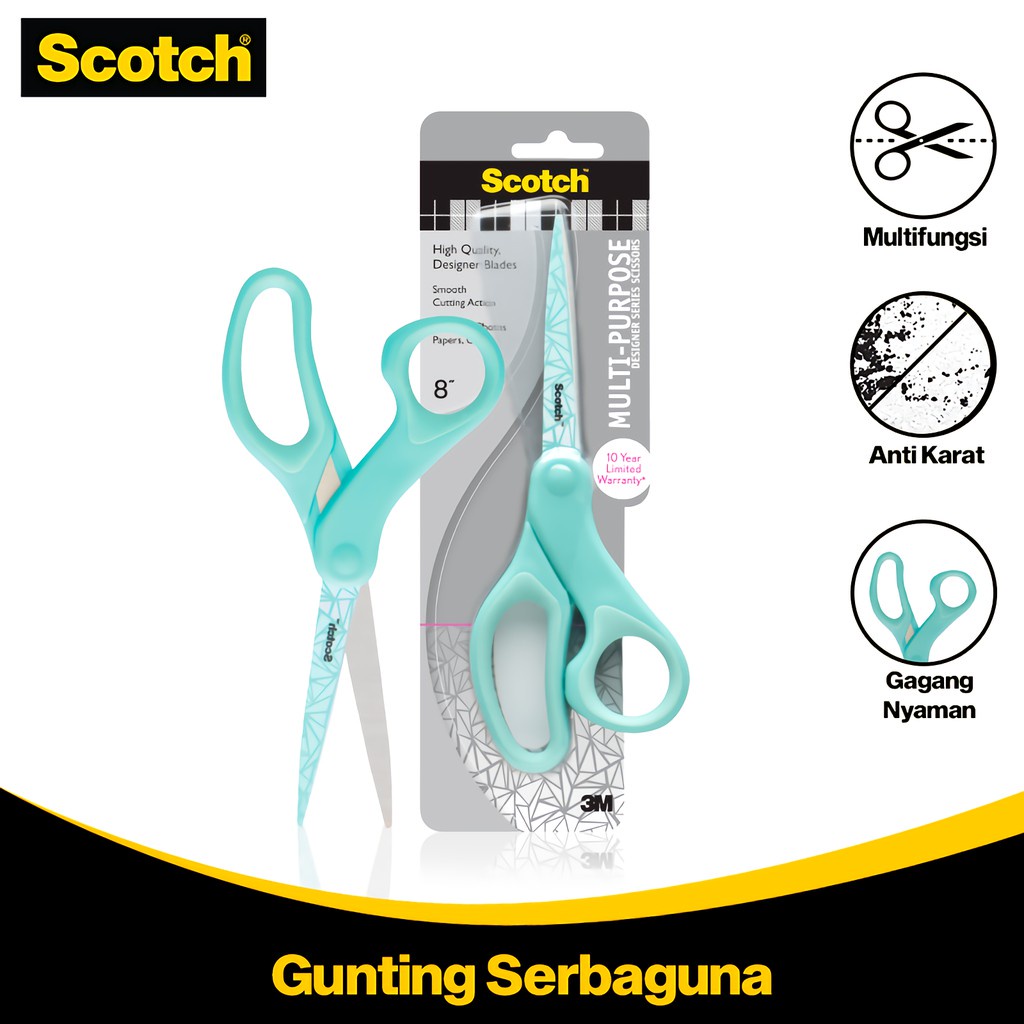 

3M Scotch Gunting Stainles Steel 8 Inch Multipurpose Designer Blade Series Multifungsi 3M-1428