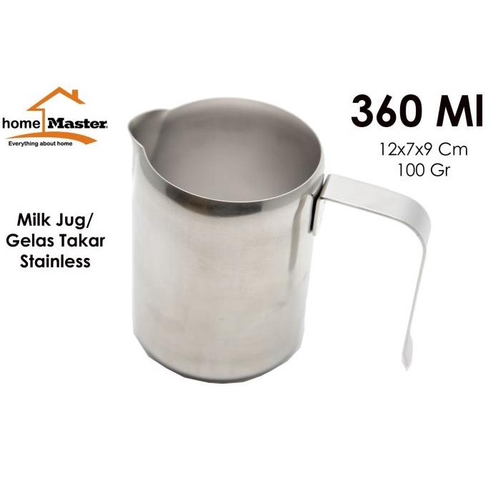 

PROMO! HOMEMASTER MINI SUGAR/MILK/CREAMER POT/JUG STAINLESS 360 ML MILKJUG360
