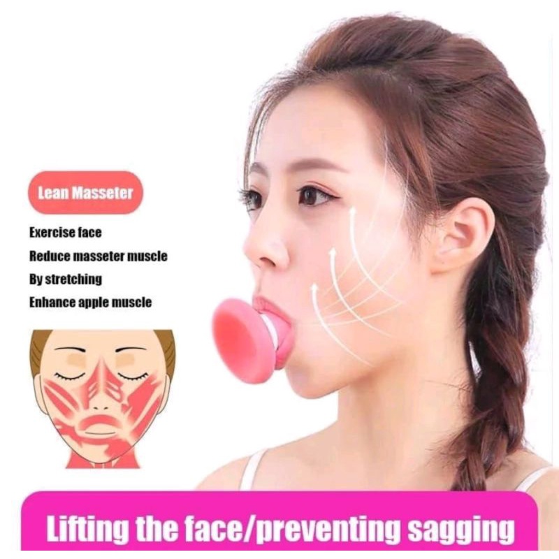 Penirus Wajah Pengangkat Kulit Pipi Dagu Rahang Muka Silikon Karet Pencegah Penuaan Kendur Anti Aging V Shaped Face Lift