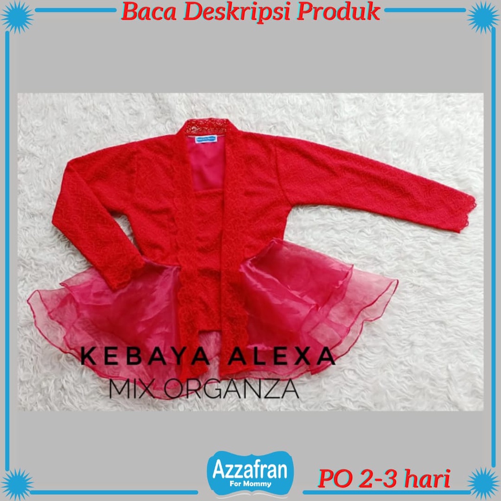 Kebaya Alexa Organza PLUS Rok | Kutu Baru Brokat Adat Jawa Sunda Anak Perempuan | Kostum Carnaval