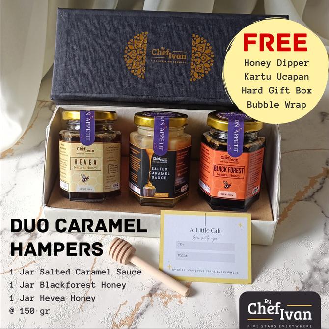 

Duo Honey Caramel Hampers Gift Set Parcel Sehat Madu dan Selai Caramel