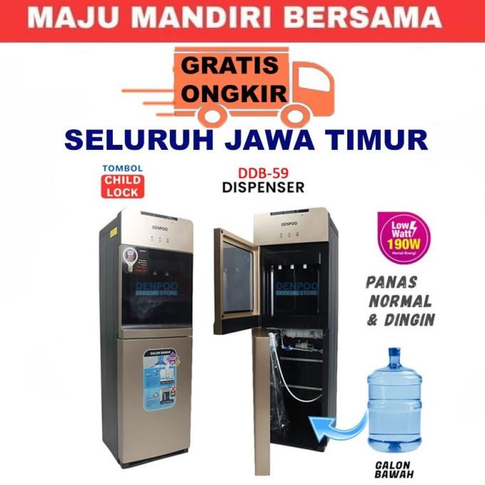 Dispenser Galon Bawah Aquazone Filter Denpoo DDB59