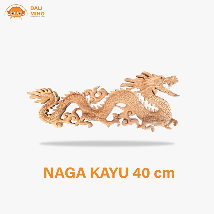 Dekorasi Dinding Patung Naga 30 cm - Patung Naga - Naga Kayu