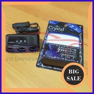 Car Cigarette Lighter Cabang Colokan Api Rokok Mobil - CRYSTAL BK680 tools 54PR23