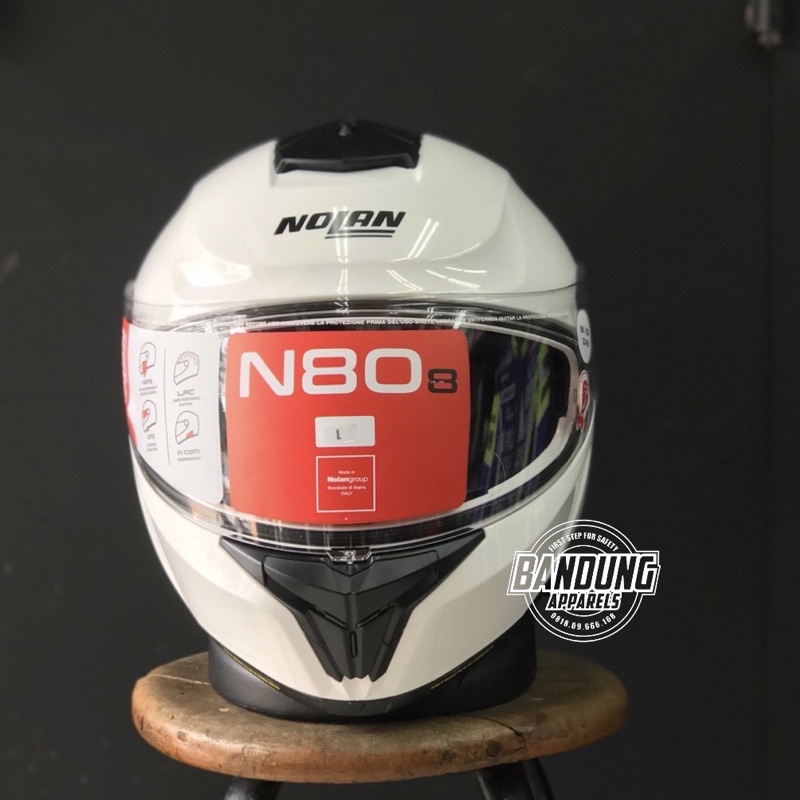 Helm Full Face Nolan N808 Special Pure White Glossy SNI