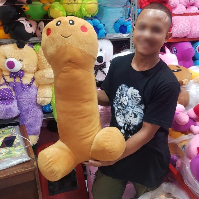 BANTAL SOFA KURSI TIDUR MOBIL BONEKA TITIT JAMUR COKLAT JUMBO BESAR