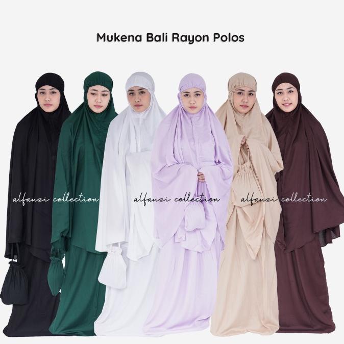 mukena Bali polos putih