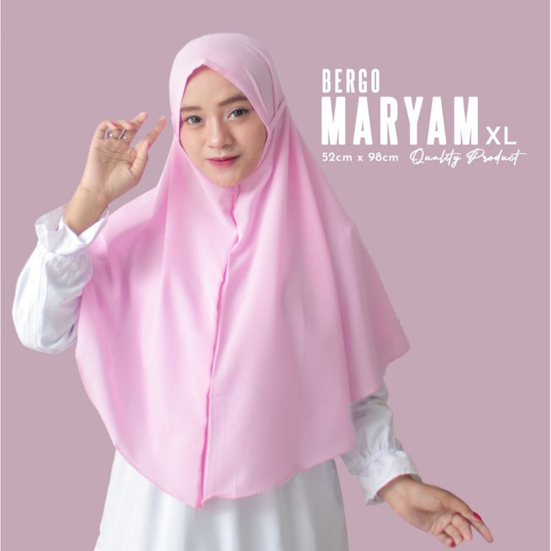 Hijab Jilbab Maryam XL Bergo Diamond
