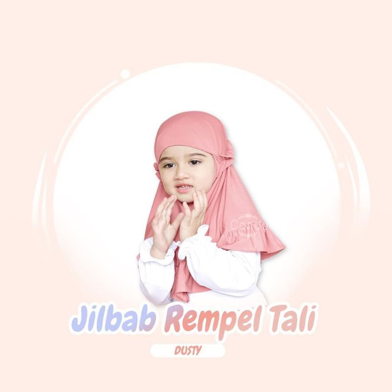 Jilbab Anak Rempel Tali/ Jilbab Jersey Premium/Jilbab anak Ity Jersey / Jilbab Candy