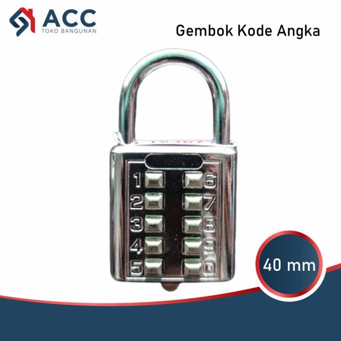 siap kirim] Kunci Gembok Kode Angka Pintu Pagar 40 mm
