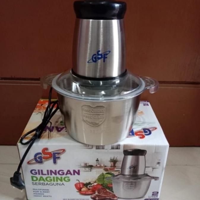 paling diminati] Chopper 2 liter GSF - Penggiling Daging - Blender Daging Stainless GSF